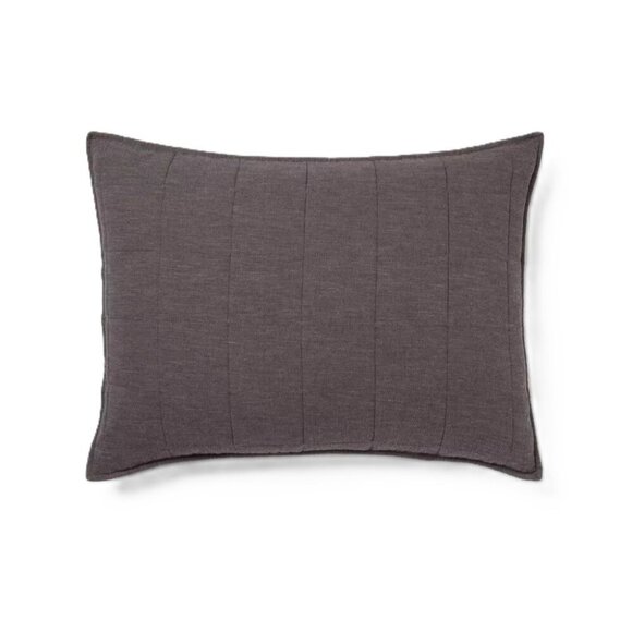 Threshold Dark Gray Space Dyed Cotton & Linen Standard Size Pillow Sham NWOT - Picture 1 of 7